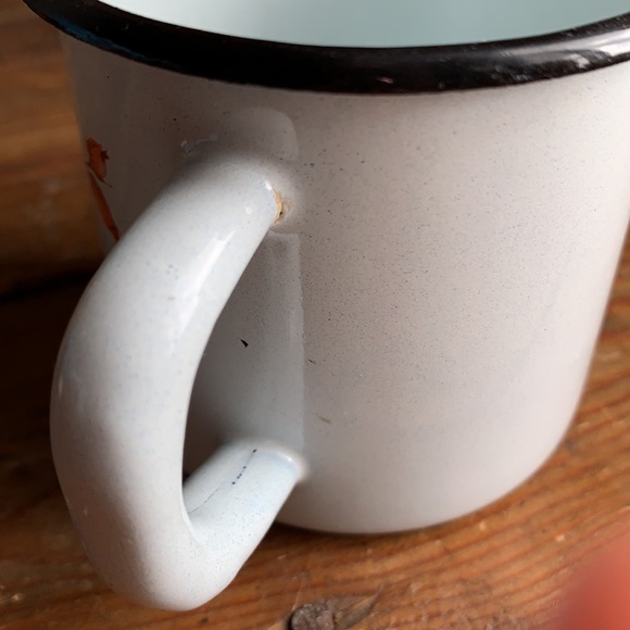 Antique Enameled Coffee Cup - Picture 6 of 9